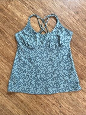 Patagonia Morning Glory Cross-Back Tank, Bird Pattern, Sz M